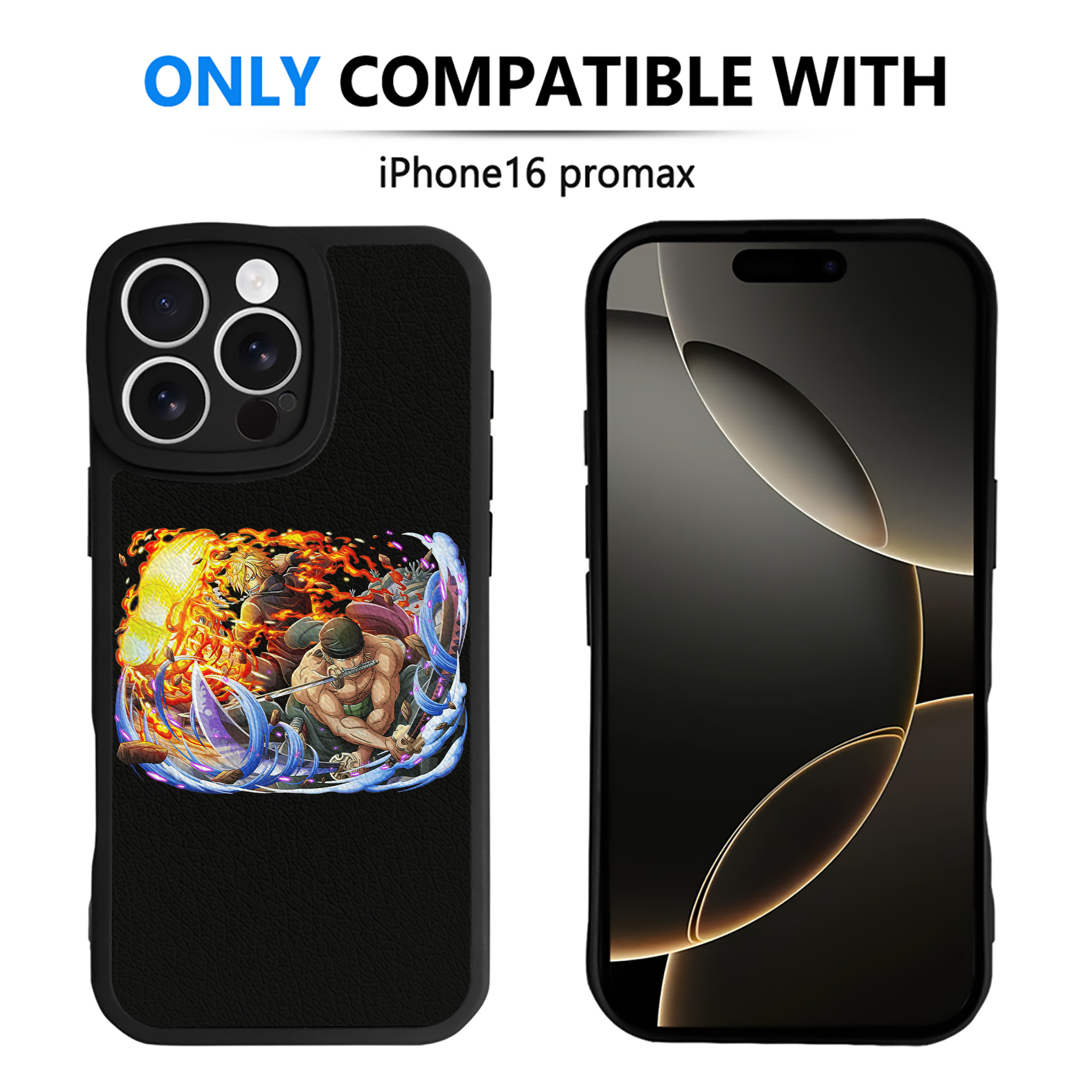 （画像用） ワンピース ロロノア・ゾロ ONE PIECE Roronoa Zoro 【iPhone 16シリーズ対応】シリコンスマホケース（レザー調） 材質：シリコン